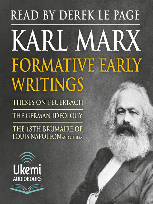 Cover image for Formative Early Writings by Karl Marx